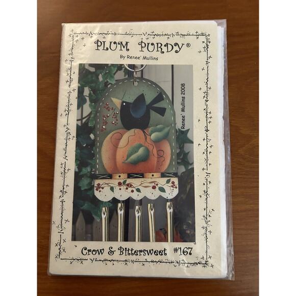 Plum Purdy Designs Fall Crow And Bittersweet Chime #167 Pattern/Instructions ‘08 - Picture 1 of 3